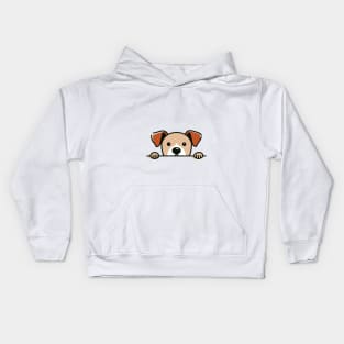 Peeking Dog Kids Hoodie